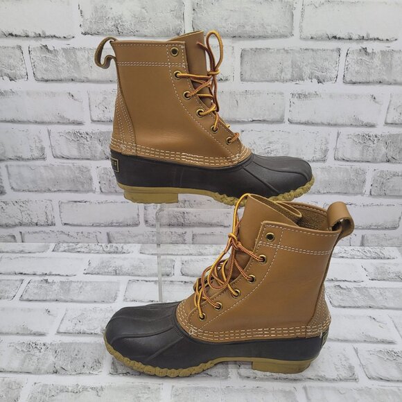 Pristine LL Bean Bean Boots Duck Boots Women's Leather Rubber Made in USA Size 7 - Picture 3 of 7